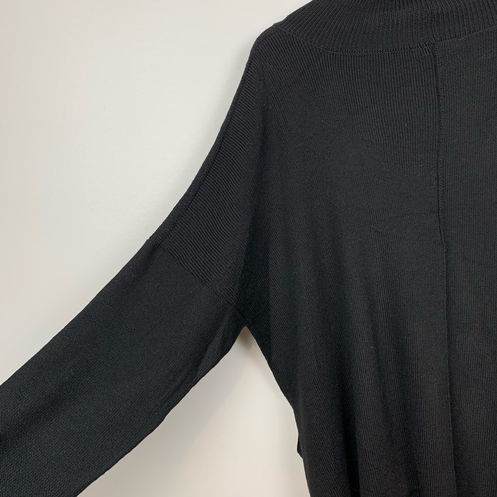Crea Concept Sweater Asymmetrical Black Size 40 Wool Blend Turtleneck Oversized - Picture 6 of 15